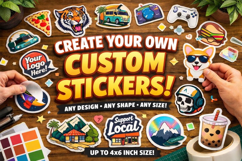 Custom printed stickers