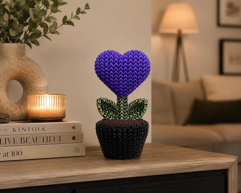 Heart plant decor with a hidden NFC message